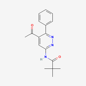 molecular formula C17H19N3O2 B13652474 N-(5-Acetyl-6-phenylpyridazin-3-yl)pivalamide 