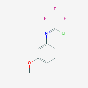 molecular formula C9H7ClF3NO B13652477 2,2,2-trifluoro-N-(3-methoxyphenyl)ethanecarbonimidoyl chloride 