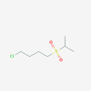 molecular formula C7H15ClO2S B13652491 1-Chloro-4-(isopropylsulfonyl)butane CAS No. 128147-28-4