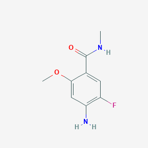 molecular formula C9H11FN2O2 B13652499 4-Amino-5-fluoro-2-methoxy-N-methylbenzamide CAS No. 90663-32-4