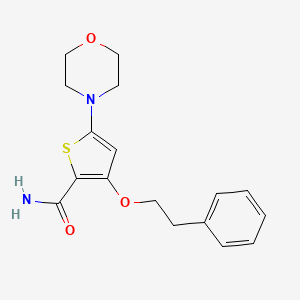 5-Morpholino-3-phenethoxythiophene-2-carboxamide