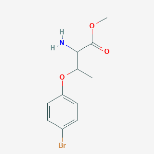 molecular formula C11H14BrNO3 B13652548 Methyl 2-amino-3-(4-bromophenoxy)butanoate 