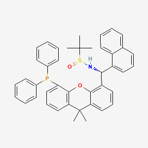 (R)-N-((R)-(5-(Diphenylphosphanyl)-9,9-dimethyl-9H-xanthen-4-yl)(naphthalen-1-yl)methyl)-2-methylpropane-2-sulfinamide