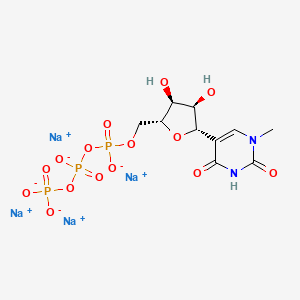 Sodium ((2R,3S,4R,5S)-3,4-dihydroxy-5-(1-methyl-2,4-dioxo-1,2,3,4-tetrahydropyrimidin-5-yl)tetrahydrofuran-2-yl)methyl triphosphate