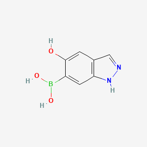 molecular formula C7H7BN2O3 B13652572 (5-Hydroxy-1H-indazol-6-yl)boronic acid 