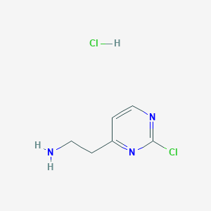 molecular formula C6H9Cl2N3 B13652596 2-(2-Chloropyrimidin-4-yl)ethanamine hydrochloride 