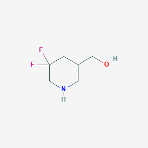 molecular formula C6H11F2NO B13652640 (5,5-Difluoropiperidin-3-yl)methanol 