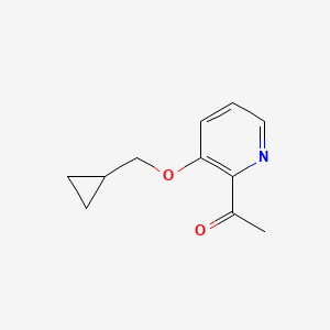 molecular formula C11H13NO2 B13652642 1-(3-(Cyclopropylmethoxy)pyridin-2-yl)ethanone 