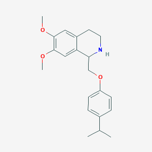 molecular formula C21H27NO3 B13652649 1-((4-Isopropylphenoxy)methyl)-6,7-dimethoxy-1,2,3,4-tetrahydroisoquinoline 