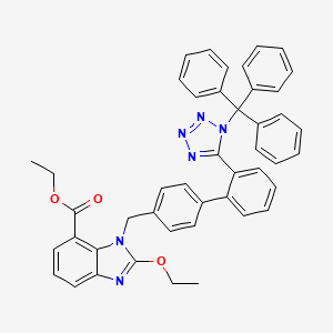 molecular formula C45H38N6O3 B1365269 N-三苯甲基坎地沙坦乙酯 CAS No. 856414-35-2