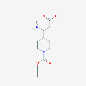 tert-Butyl 4-(1-amino-3-methoxy-3-oxopropyl)piperidine-1-carboxylate