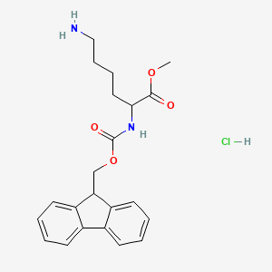 molecular formula C22H27ClN2O4 B13652740 Methyl 2-((((9H-fluoren-9-yl)methoxy)carbonyl)amino)-6-aminohexanoate hydrochloride 