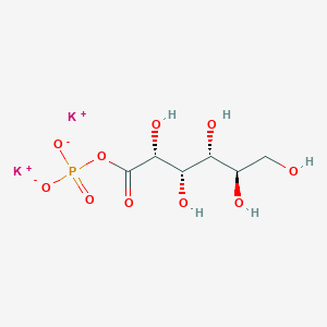 molecular formula C6H11K2O10P B13652751 (2R,3S,4R,5R)-2,3,4,5,6-pentahydroxyhexanoic phosphoric anhydride dipotassium salt 