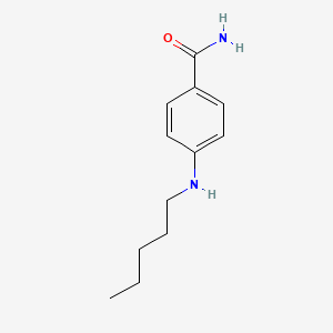 molecular formula C12H18N2O B13652760 4-(Pentylamino)benzamide 