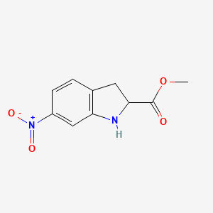 molecular formula C10H10N2O4 B1365280 6-硝基吲哚啉-2-甲酸甲酯 CAS No. 428861-43-2
