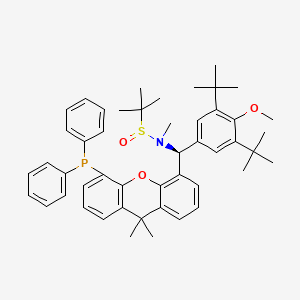 molecular formula C48H58NO3PS B13652804 (R)-N-((S)-(3,5-Di-tert-butyl-4-methoxyphenyl)(5-(diphenylphosphanyl)-9,9-dimethyl-9H-xanthen-4-yl)methyl)-N,2-dimethylpropane-2-sulfinamide 