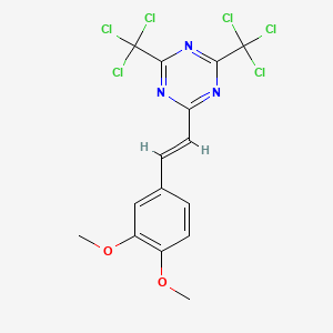 B1365283 2-(3,4-Dimethoxystyryl)-4,6-bis(trichloromethyl)-1,3,5-triazine CAS No. 42880-07-9