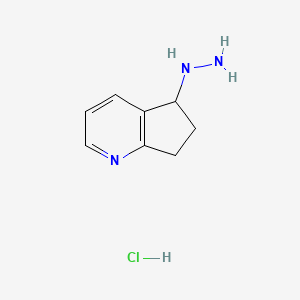 5-Hydrazinyl-6,7-dihydro-5H-cyclopenta[b]pyridine hydrochloride