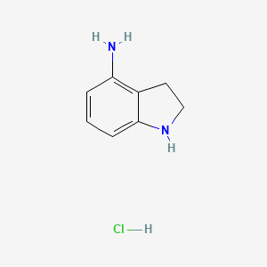 molecular formula C8H11ClN2 B13652851 Indolin-4-amine hydrochloride 