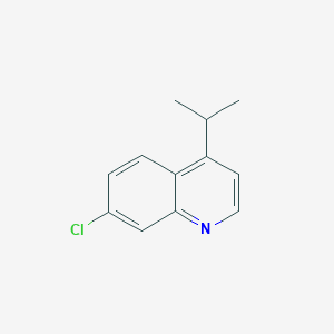 molecular formula C12H12ClN B13652856 7-Chloro-4-isopropylquinoline 