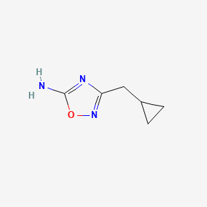 molecular formula C6H9N3O B13652869 3-(Cyclopropylmethyl)-1,2,4-oxadiazol-5-amine 