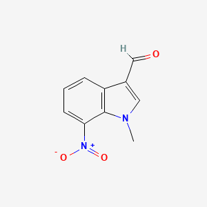 molecular formula C10H8N2O3 B13652873 1-Methyl-7-nitro-1H-indole-3-carbaldehyde 