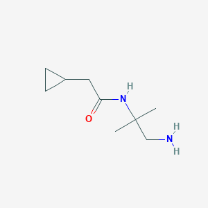 molecular formula C9H18N2O B13652919 N-(1-amino-2-methylpropan-2-yl)-2-cyclopropylacetamide 