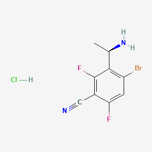 (R)-3-(1-Aminoethyl)-4-bromo-2,6-difluorobenzonitrile hydrochloride