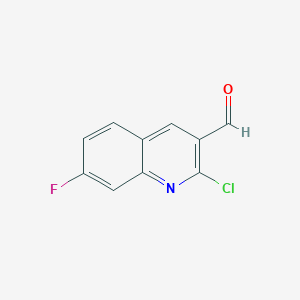molecular formula C10H5ClFNO B1365298 2-氯-7-氟喹啉-3-甲醛 CAS No. 745830-16-4