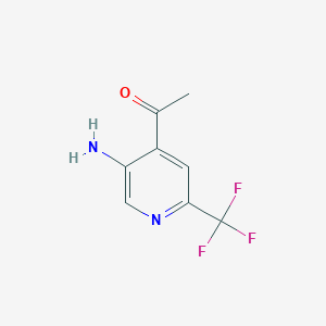 1-(5-Amino-2-(trifluoromethyl)pyridin-4-yl)ethanone