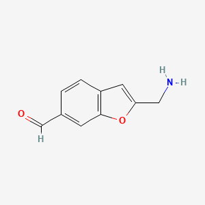 2-(Aminomethyl)benzofuran-6-carbaldehyde