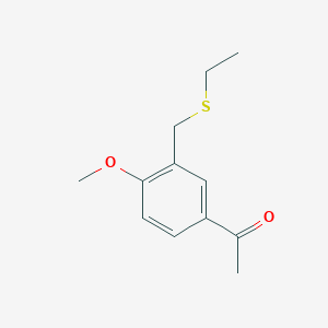 1-(3-((Ethylthio)methyl)-4-methoxyphenyl)ethan-1-one