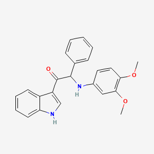 2-((3,4-dimethoxyphenyl)amino)-1-(1H-indol-3-yl)-2-phenylethan-1-one