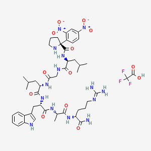 molecular formula C47H65F3N14O13 B13653120 Dnp-Pro-Leu-Gly-Leu-Trp-Ala-D-Arg-NH2 trifluoroacetate 