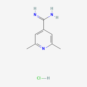 molecular formula C8H12ClN3 B13653127 2,6-Dimethylisonicotinimidamide hydrochloride 