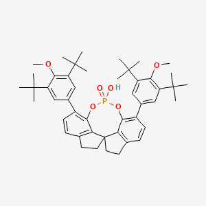 molecular formula C47H59O6P B13653134 1,10-bis(3,5-ditert-butyl-4-methoxyphenyl)-12-hydroxy-4,5,6,7-tetrahydroiindeno[7,1-de:1',7'-fg][1,3,2]dioxaphosphocine 12-oxide 