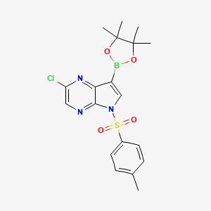 2-Chloro-7-(4,4,5,5-tetramethyl-1,3,2-dioxaborolan-2-yl)-5-tosyl-5H-pyrrolo[2,3-b]pyrazine