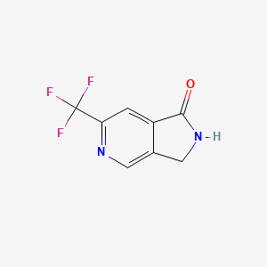 molecular formula C8H5F3N2O B13653160 6-(Trifluoromethyl)-2,3-dihydro-1H-pyrrolo[3,4-C]pyridin-1-one 