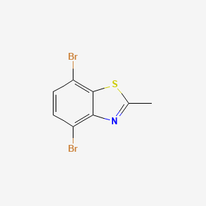 molecular formula C8H5Br2NS B13653208 4,7-Dibromo-2-methylbenzo[d]thiazole 