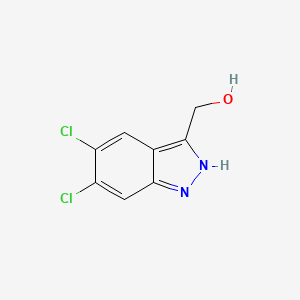 molecular formula C8H6Cl2N2O B13653228 (5,6-Dichloro-1H-indazol-3-yl)methanol 