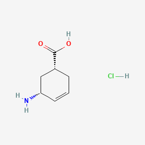 molecular formula C7H12ClNO2 B13653252 cis-5-Amino-3-cyclohexene-1-carboxylic acid hydrochloride 