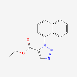 molecular formula C15H13N3O2 B13653276 Ethyl 1-(1-naphthyl)-1H-1,2,3-triazole-5-carboxylate 