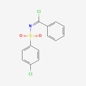 molecular formula C13H9Cl2NO2S B13653289 4-Chloro-N-(chloro-phenyl-methylene)-benzenesulfonamide 