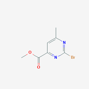 molecular formula C7H7BrN2O2 B13653298 Methyl 2-bromo-6-methylpyrimidine-4-carboxylate 