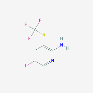 5-Iodo-3-((trifluoromethyl)thio)pyridin-2-amine