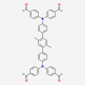 molecular formula C48H36N2O4 B13653371 4-(4-formyl-N-[4-[4-[4-(4-formyl-N-(4-formylphenyl)anilino)phenyl]-2,5-dimethylphenyl]phenyl]anilino)benzaldehyde 