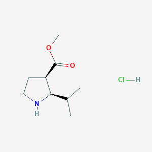 rac-methyl (2R,3R)-2-(propan-2-yl)pyrrolidine-3-carboxylate hydrochloride