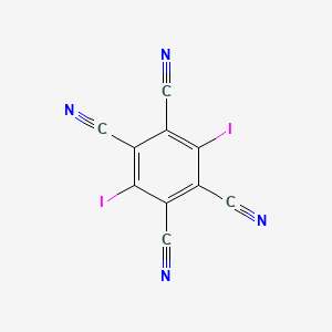 molecular formula C10I2N4 B13653379 3,6-Diiodobenzene-1,2,4,5-tetracarbonitrile 