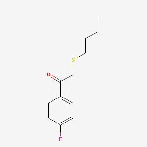 molecular formula C12H15FOS B13653390 2-(Butylthio)-1-(4-fluorophenyl)ethan-1-one 