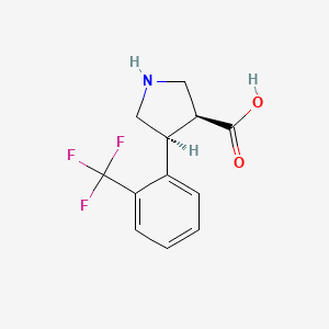 (3S,4S)-4-(2-(Trifluoromethyl)phenyl)pyrrolidine-3-carboxylic acid